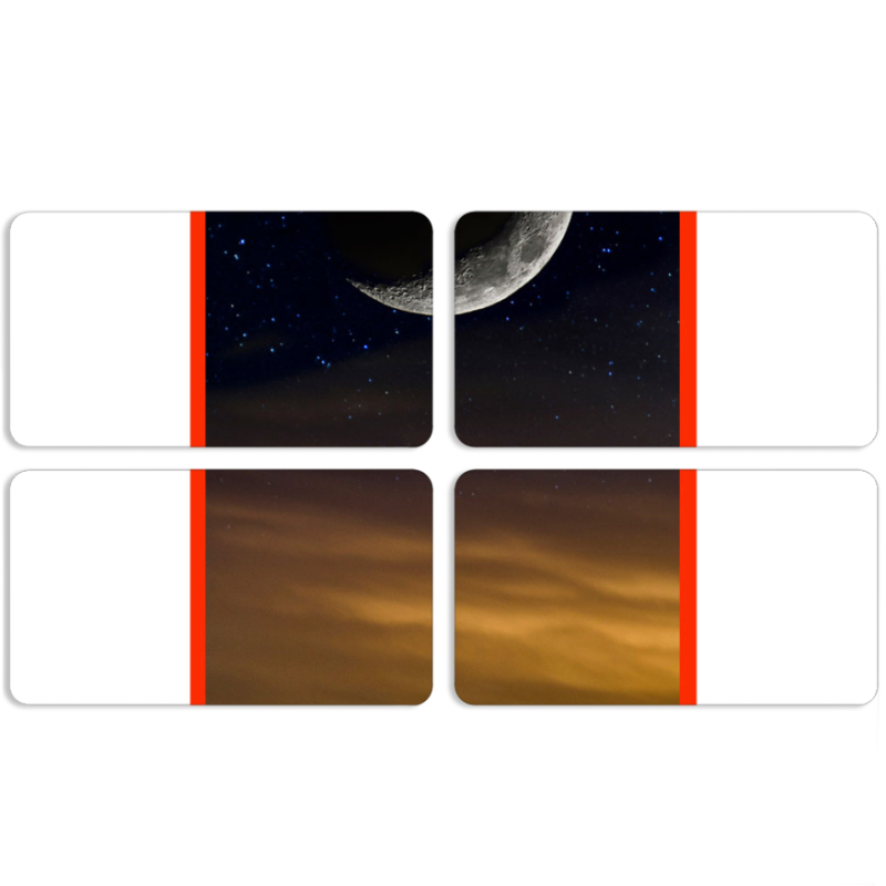 Магнитные фотопазлы 90 на 50 набор 4 штуки 