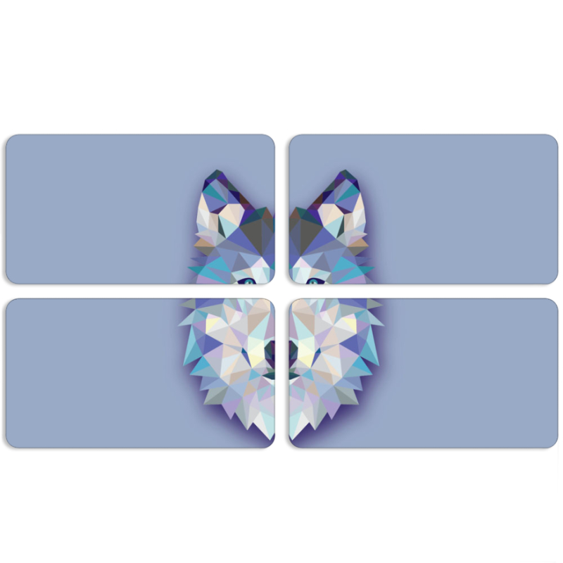 Магнитные фотопазлы 90 на 50 набор 4 штуки Wolfie