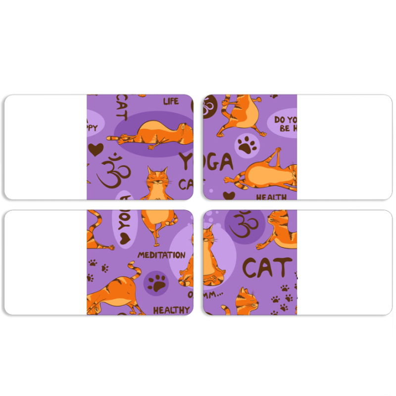 Магнитные фотопазлы 90 на 50 набор 4 штуки Yoga Cat