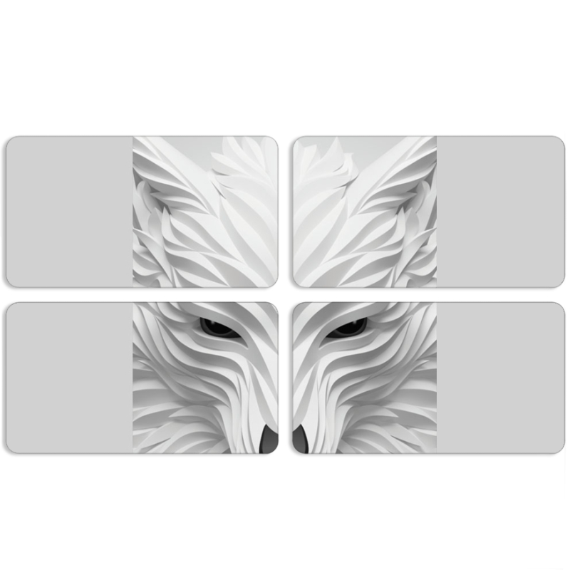 Магнитные фотопазлы 90 на 50 набор 4 штуки White Wolf