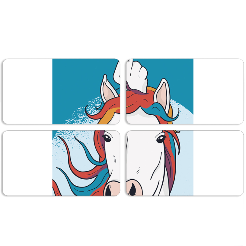 Магнитные фотопазлы 90 на 50 набор 4 штуки Fuck Unicorn