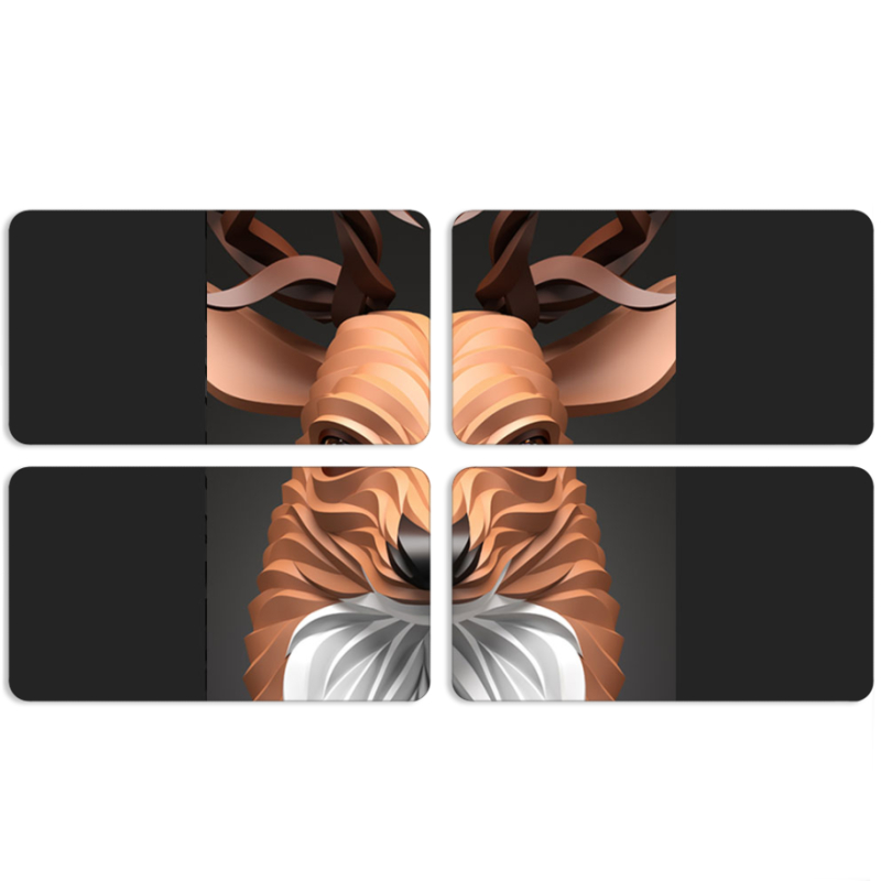 Магнитные фотопазлы 90 на 50 набор 4 штуки 