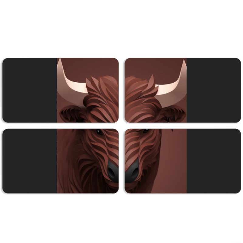 Магнитные фотопазлы 90 на 50 набор 4 штуки 