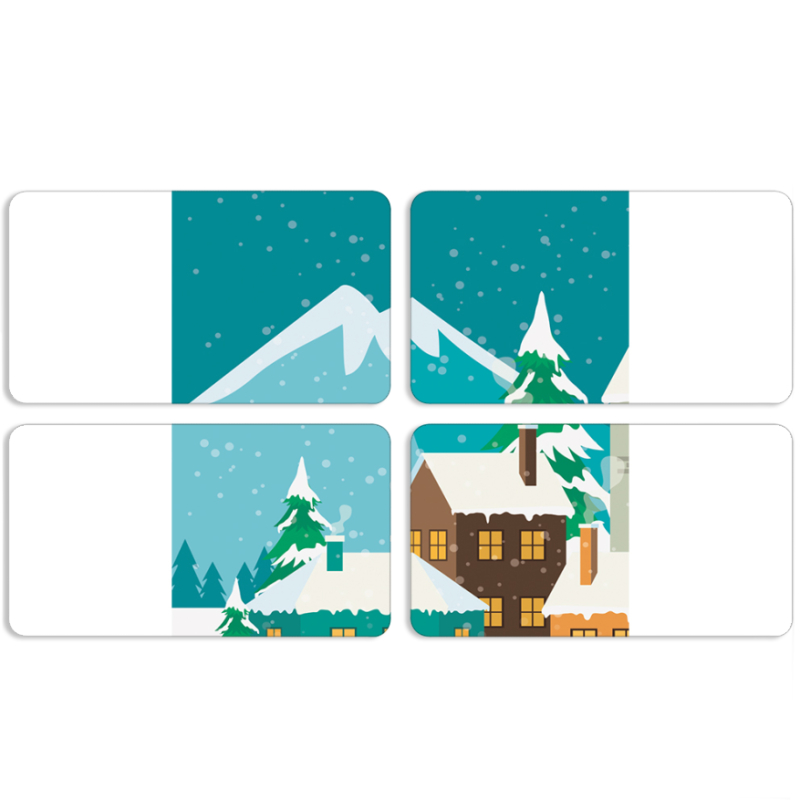 Магнитные фотопазлы 90 на 50 набор 4 штуки Winteforest