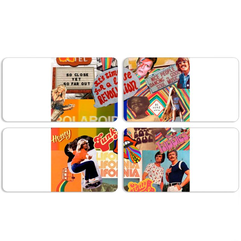 Магнитные фотопазлы 90 на 50 набор 4 штуки 70s