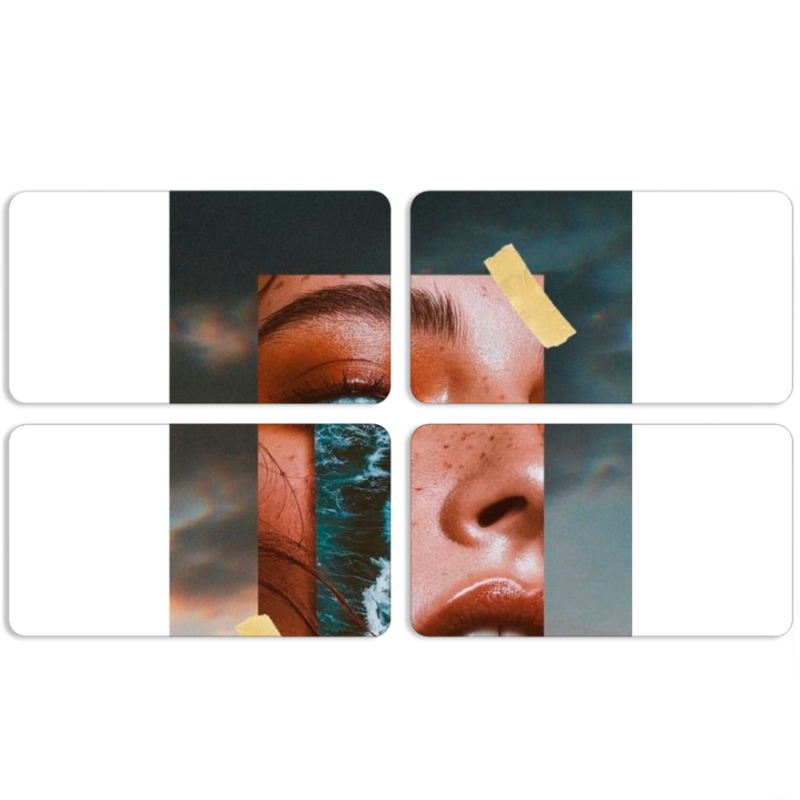 Магнитные фотопазлы 90 на 50 набор 4 штуки 