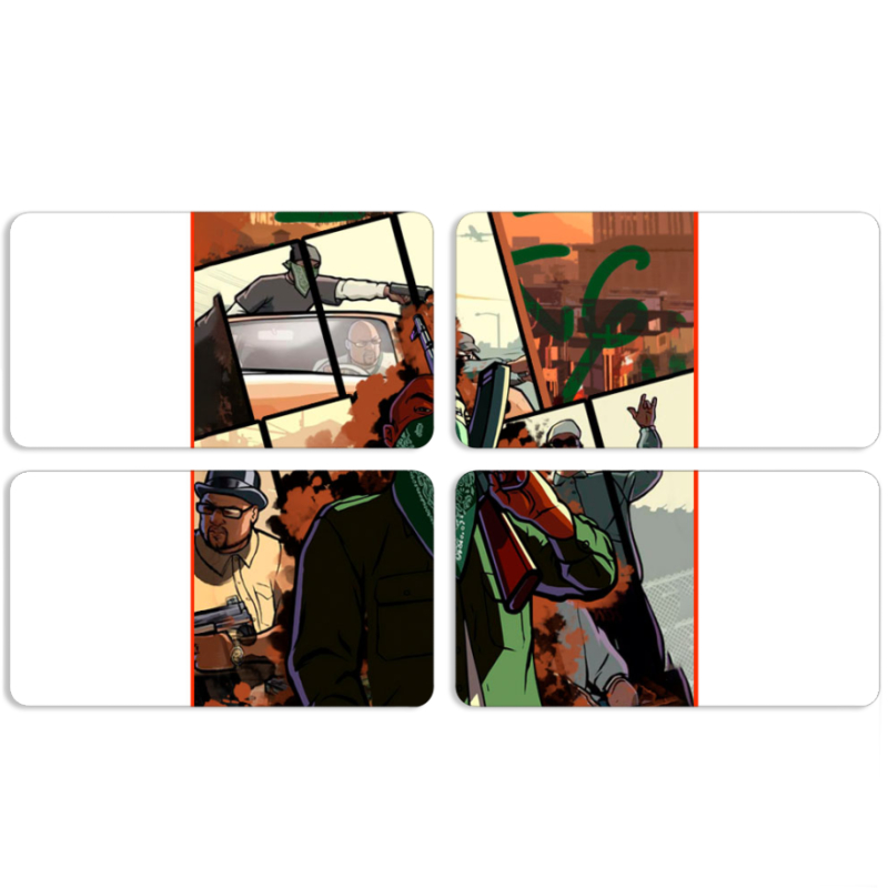 Магнитные фотопазлы 90 на 50 набор 4 штуки GTA San Andreas