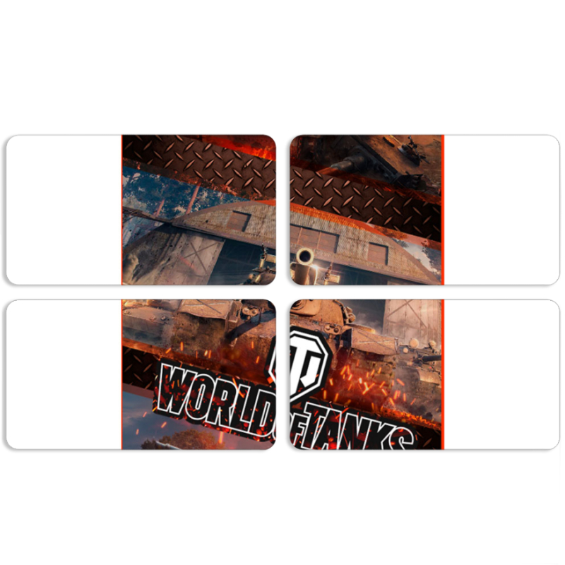 Магнитные фотопазлы 90 на 50 набор 4 штуки World Of Tanks