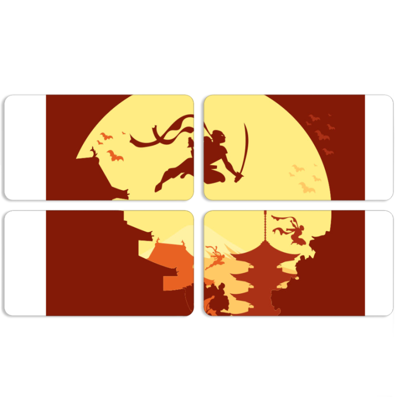 Магнитные фотопазлы 90 на 50 набор 4 штуки 