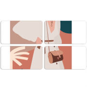 Магнитные фотопазлы 90 на 50 набор 4 штуки 