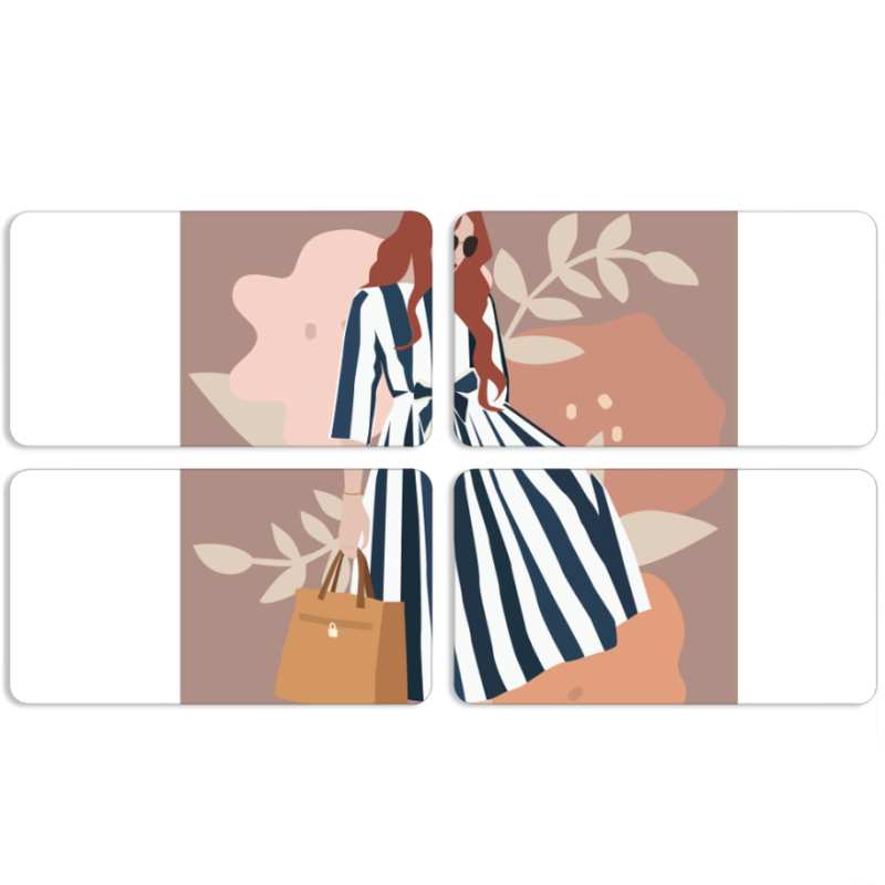 Магнитные фотопазлы 90 на 50 набор 4 штуки 