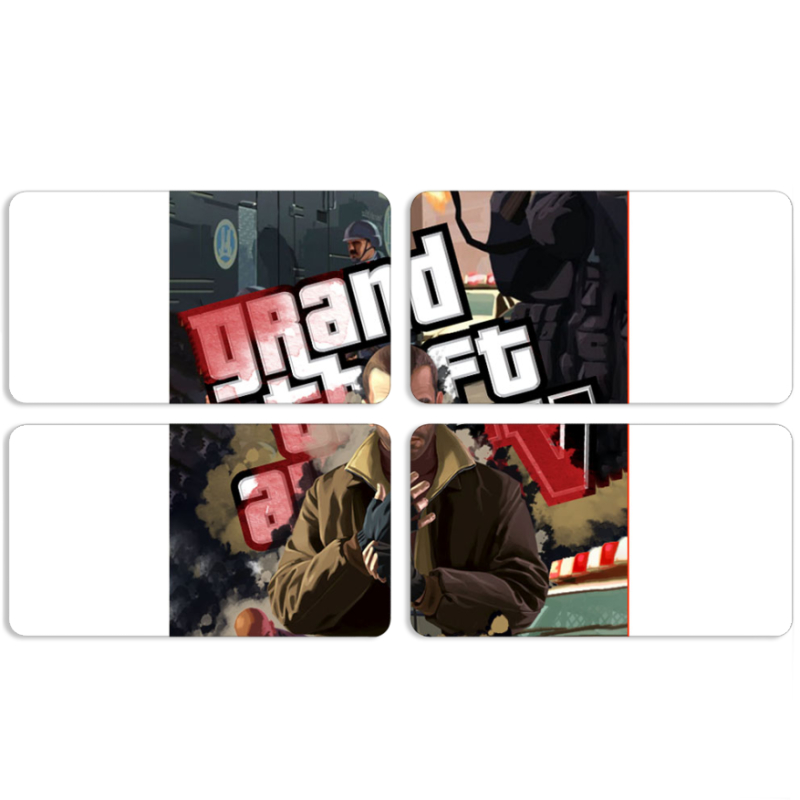 Магнитные фотопазлы 90 на 50 набор 4 штуки GTA 4