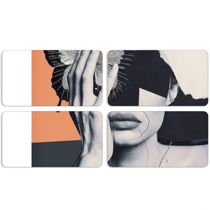 Магнитные фотопазлы 90 на 50 набор 4 штуки 