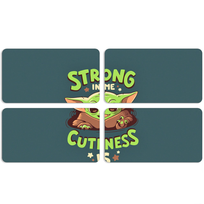 Магнитные фотопазлы 90 на 50 набор 4 штуки Strong in me Cuteness is