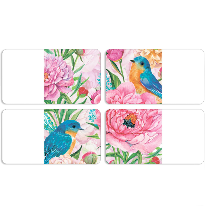 Магнитные фотопазлы 90 на 50 набор 4 штуки Birds in Flowers