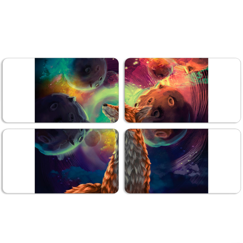 Магнитные фотопазлы 90 на 50 набор 4 штуки CosmoFox