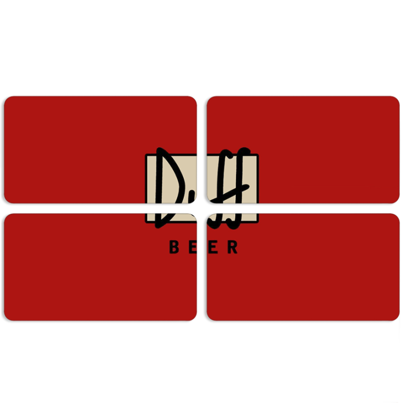Магнитные фотопазлы 90 на 50 набор 4 штуки Duff beer