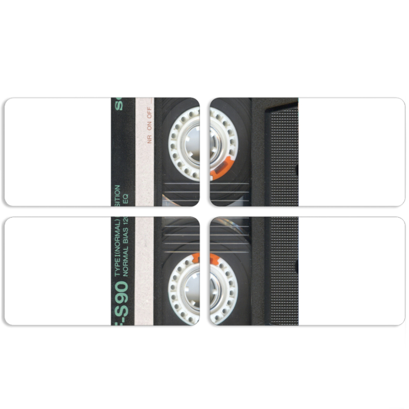 Магнитные фотопазлы 90 на 50 набор 4 штуки Старая касета