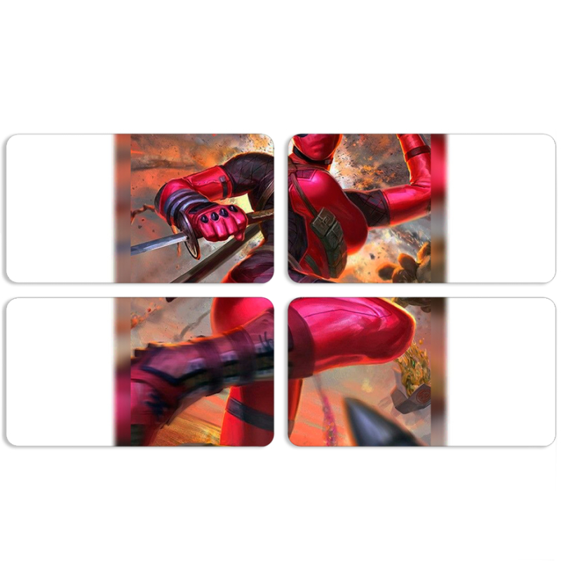Магнитные фотопазлы 90 на 50 набор 4 штуки Woman Deadpool