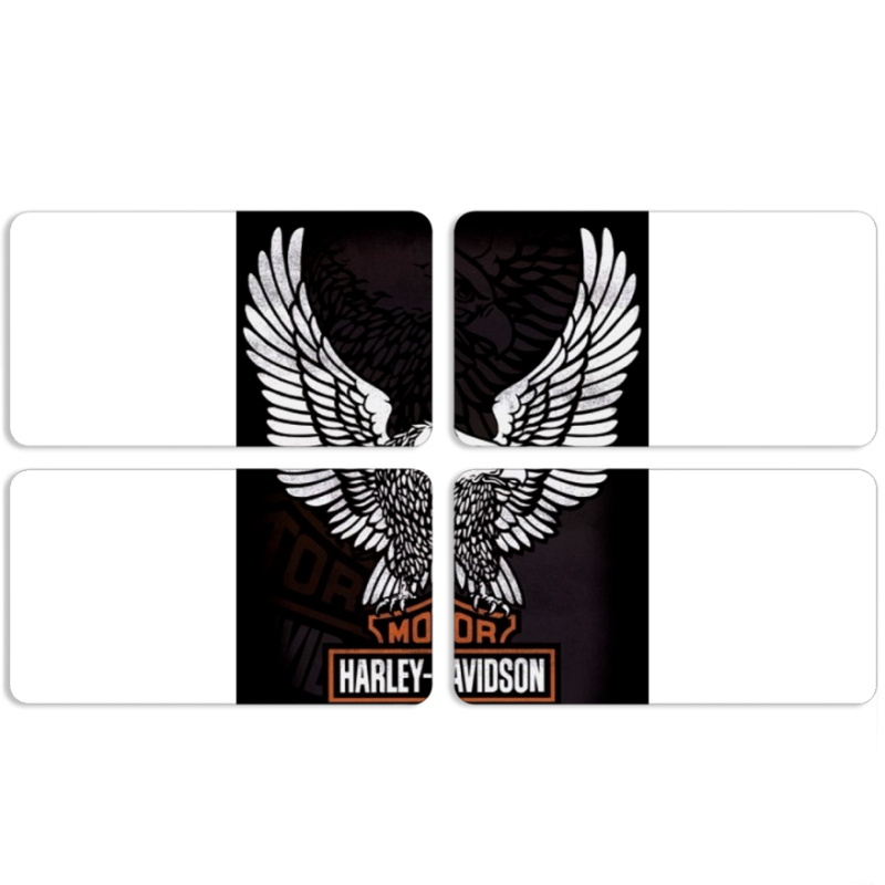 Магнитные фотопазлы 90 на 50 набор 4 штуки Harley Davidson and eagle