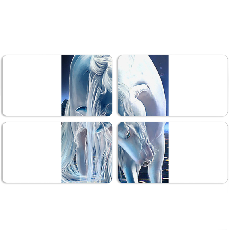 Магнитные фотопазлы 90 на 50 набор 4 штуки White Horse
