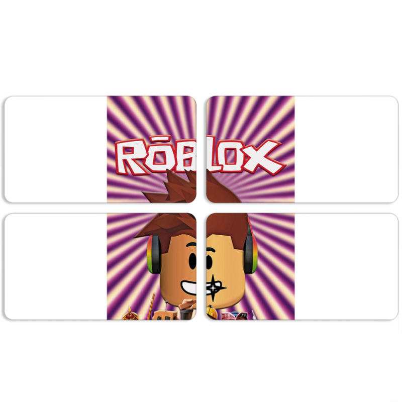 Магнитные фотопазлы 90 на 50 набор 4 штуки Follow Me to Roblox