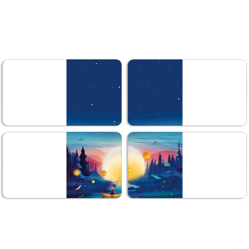 Магнитные фотопазлы 90 на 50 набор 4 штуки Спокойной ночи