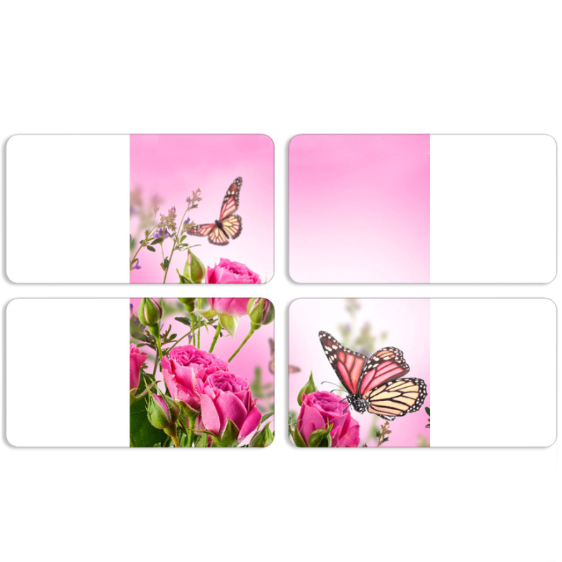 Магнитные фотопазлы 90 на 50 набор 4 штуки 