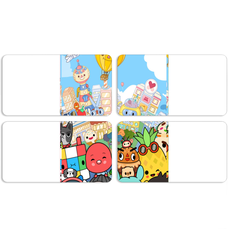 Магнитные фотопазлы 90 на 50 набор 4 штуки Світ Тока Бока