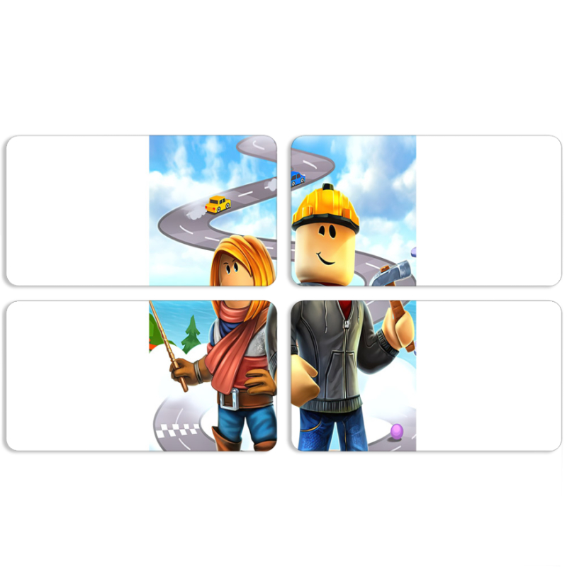 Магнитные фотопазлы 90 на 50 набор 4 штуки Roblox Білдерман