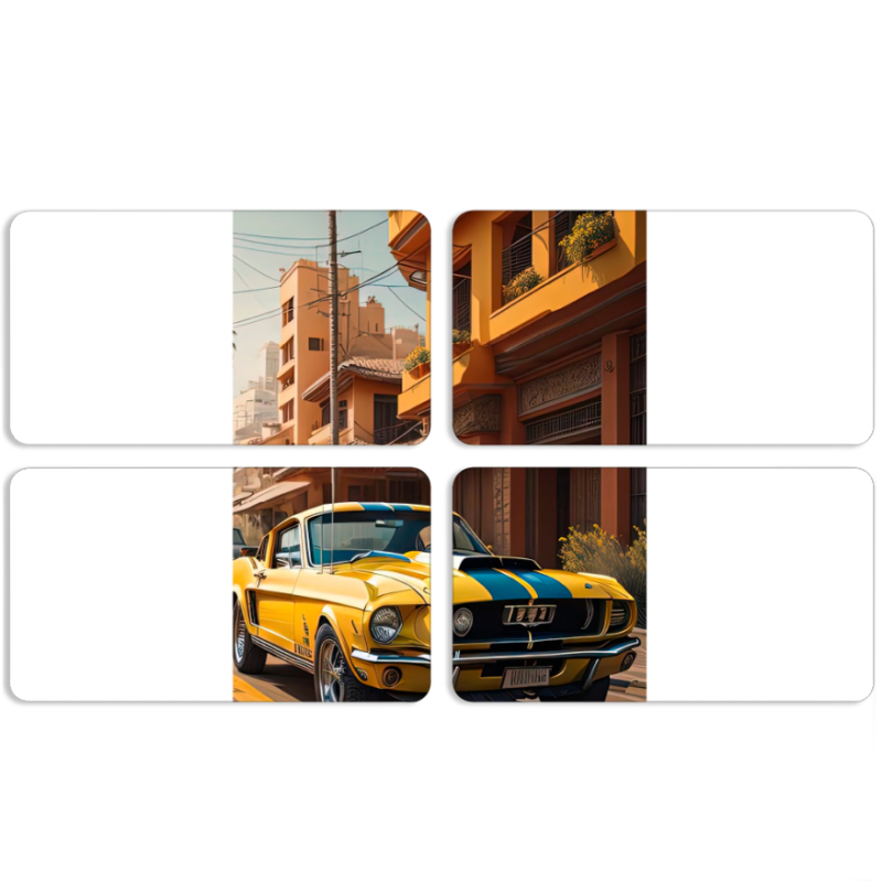 Магнитные фотопазлы 90 на 50 набор 4 штуки 