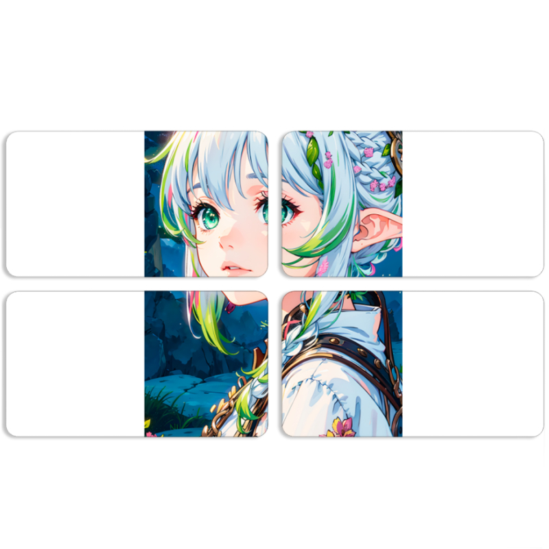 Магнитные фотопазлы 90 на 50 набор 4 штуки Нахіда Genshin