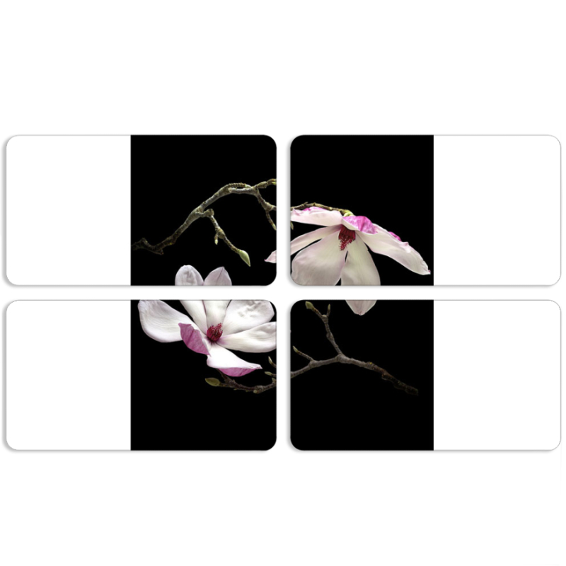 Магнитные фотопазлы 90 на 50 набор 4 штуки Ночные Магнолии