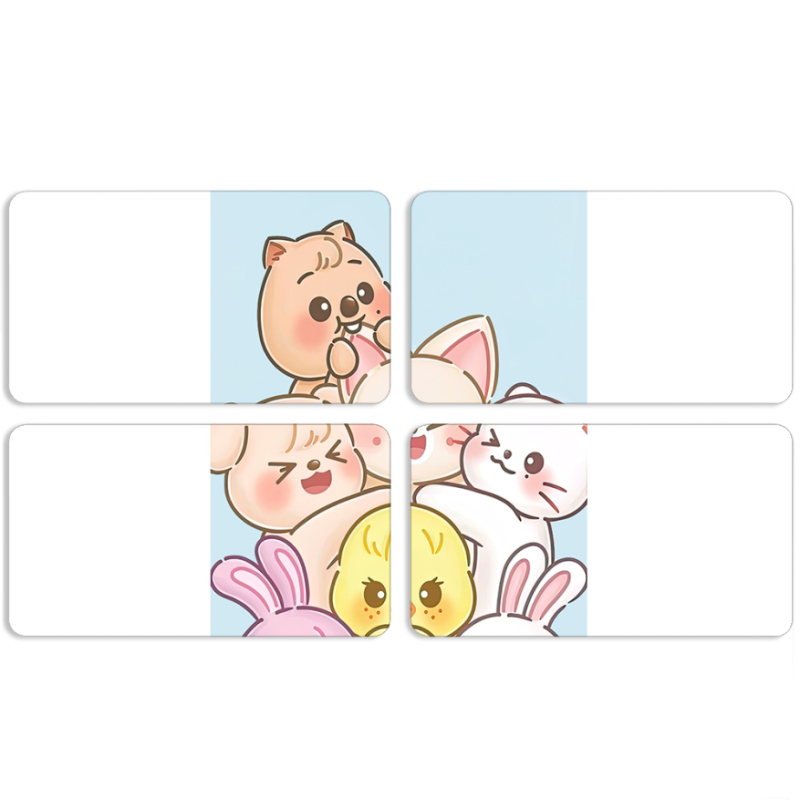 Магнитные фотопазлы 90 на 50 набор 4 штуки 