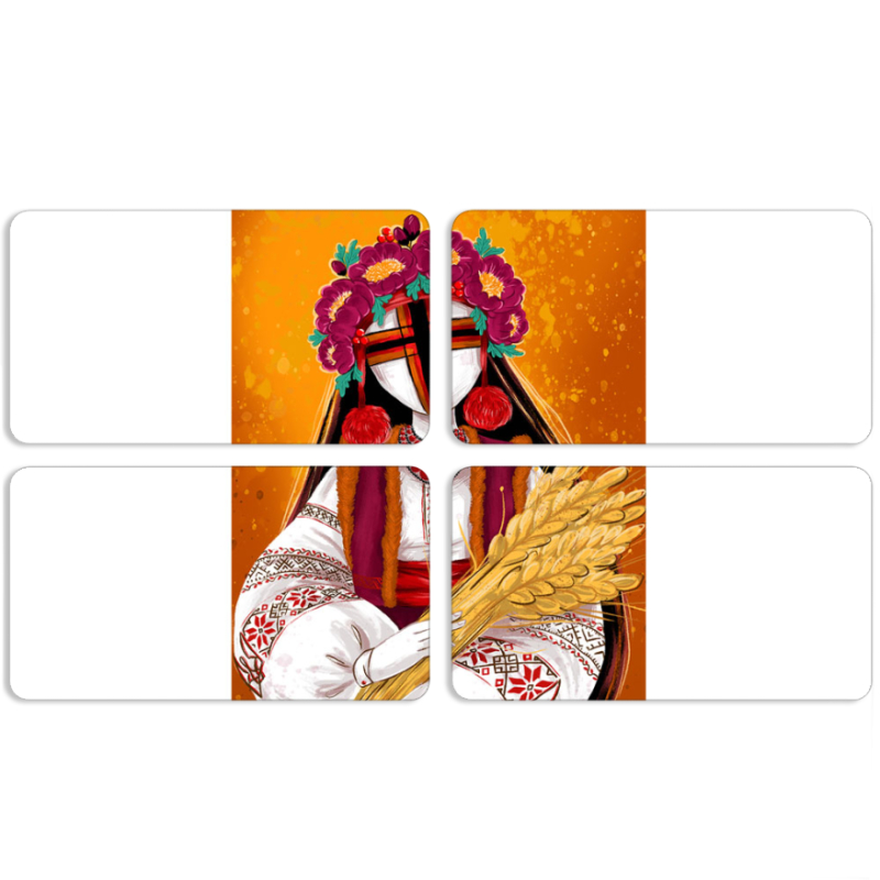 Магнитные фотопазлы 90 на 50 набор 4 штуки Motanka by H Soldatkina