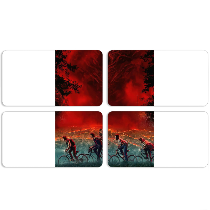 Магнитные фотопазлы 90 на 50 набор 4 штуки 