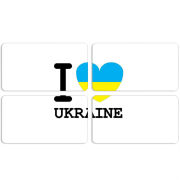 Магнитные фотопазлы 90 на 50 набор 4 штуки I love Ukraine