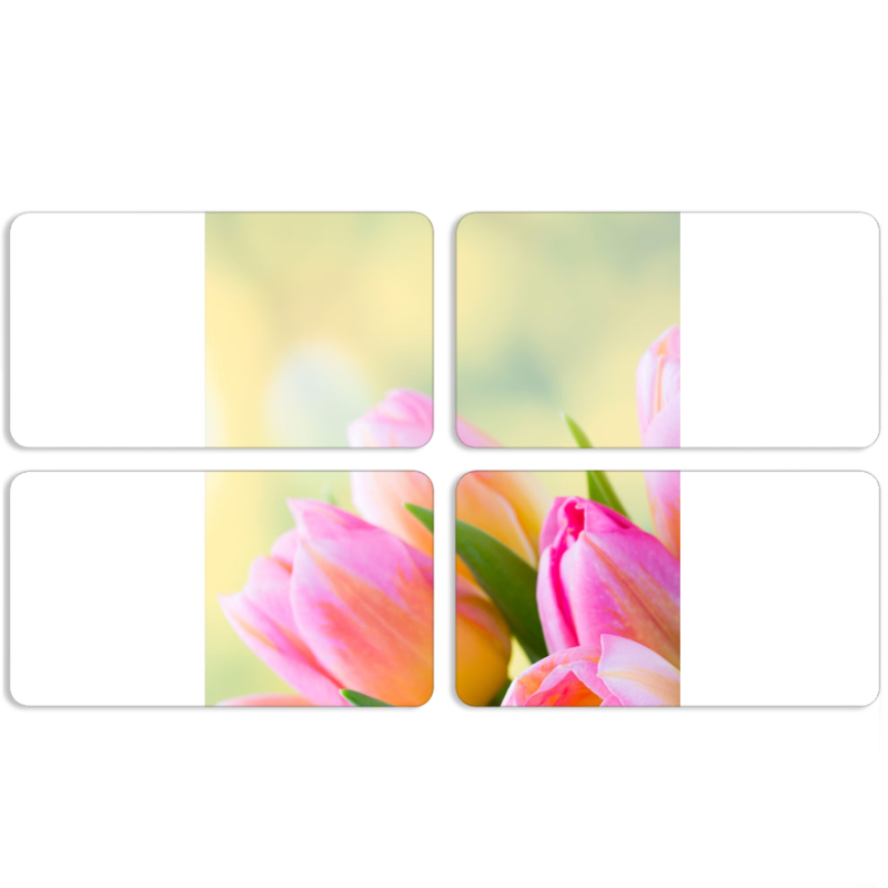 Магнитные фотопазлы 90 на 50 набор 4 штуки Bouquet of Tulips