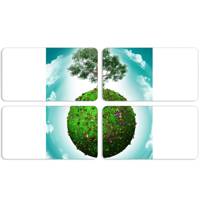 Магнитные фотопазлы 90 на 50 набор 4 штуки 