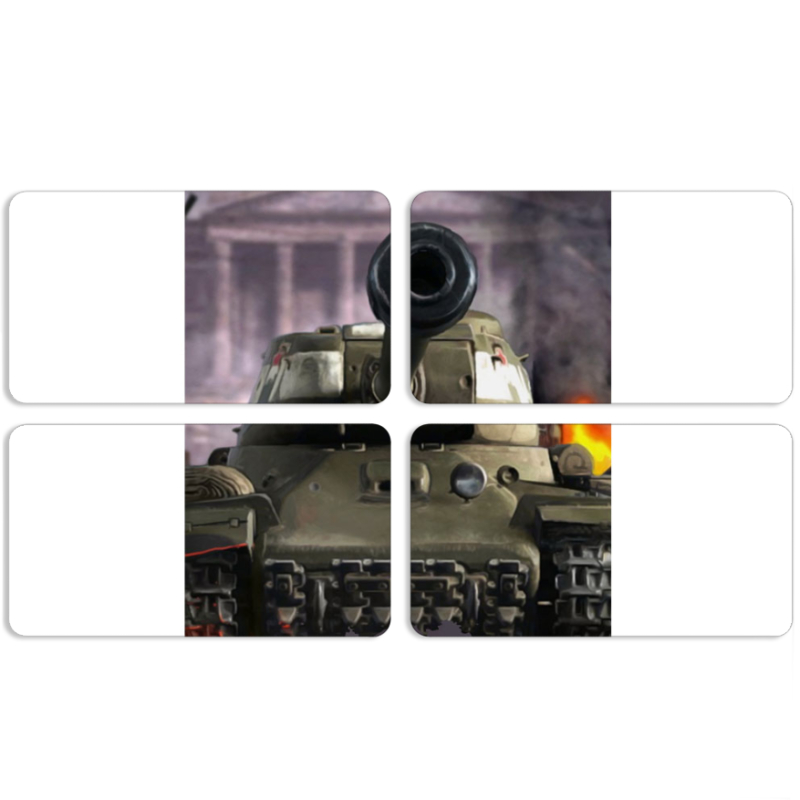 Магнитные фотопазлы 90 на 50 набор 4 штуки 