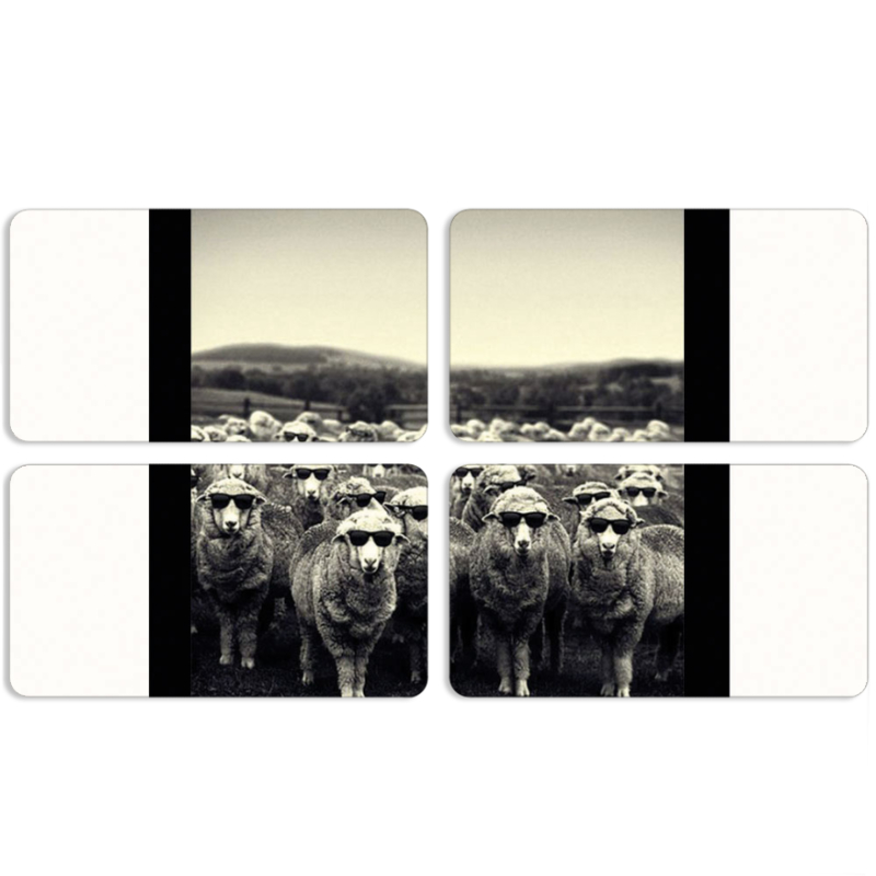 Магнитные фотопазлы 90 на 50 набор 4 штуки 