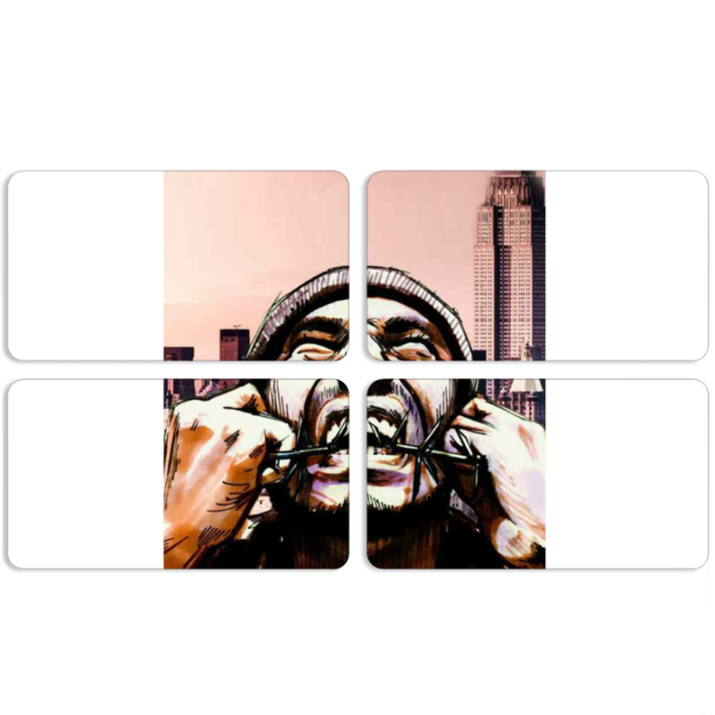 Магнитные фотопазлы 90 на 50 набор 4 штуки 