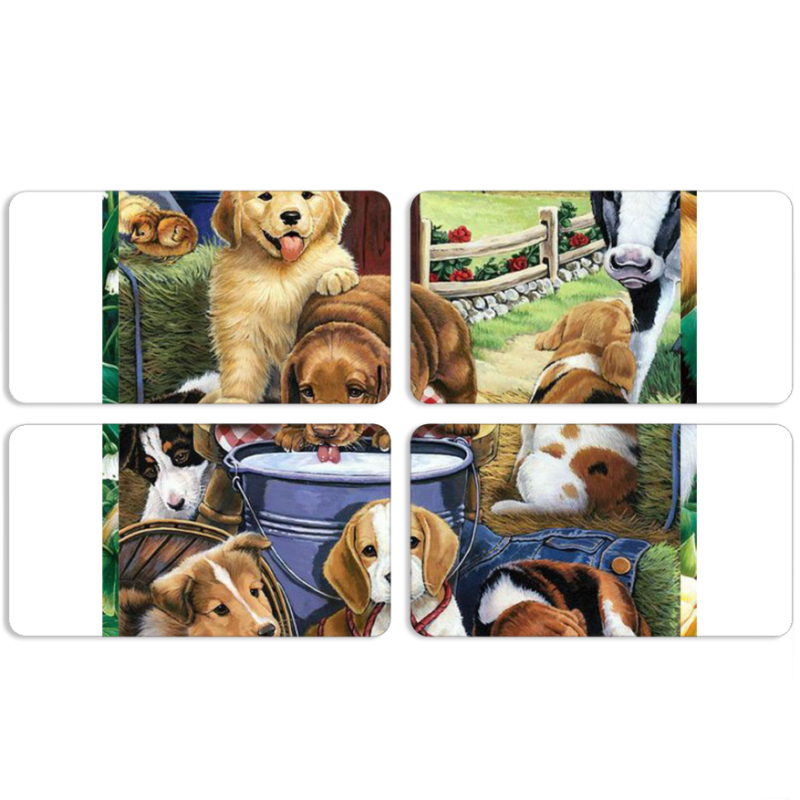 Магнитные фотопазлы 90 на 50 набор 4 штуки 