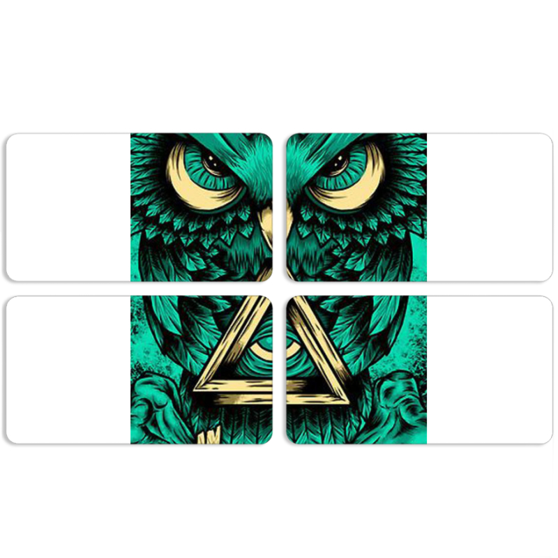 Магнитные фотопазлы 90 на 50 набор 4 штуки Masonic Owl