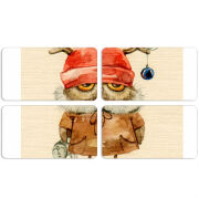 Магнитные фотопазлы 90 на 50 набор 4 штуки Милая Сова