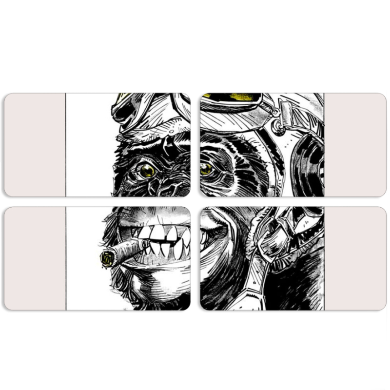 Магнитные фотопазлы 90 на 50 набор 4 штуки 