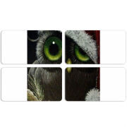 Магнитные фотопазлы 90 на 50 набор 4 штуки Christmas Owl
