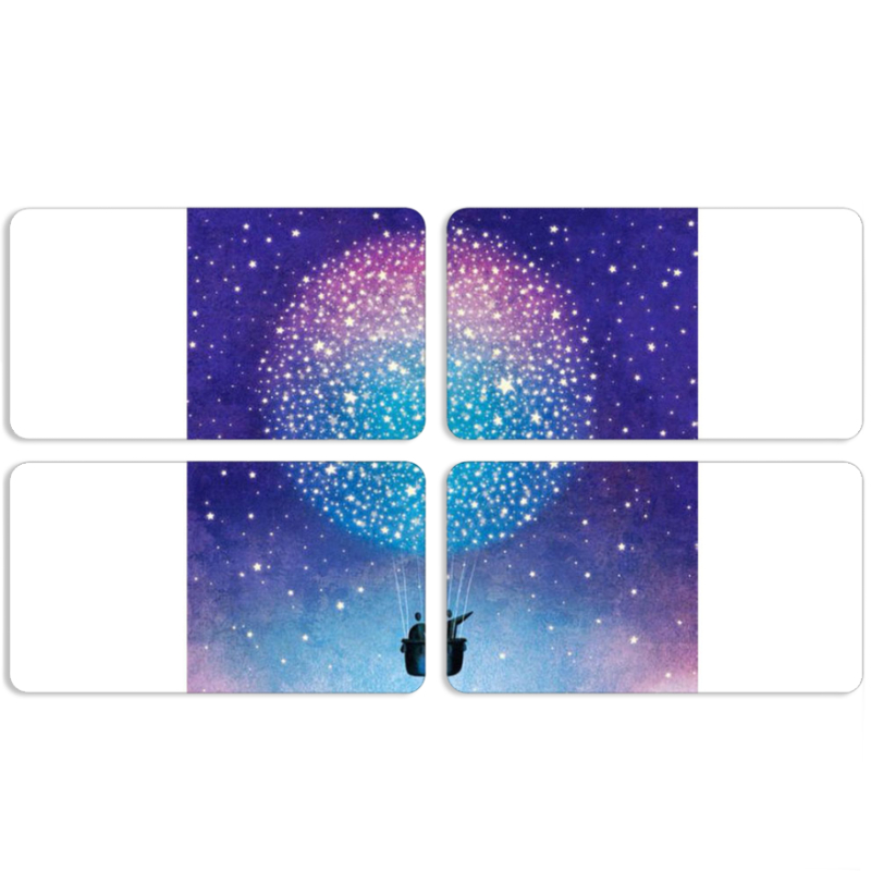 Магнитные фотопазлы 90 на 50 набор 4 штуки 