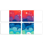 Магнитные фотопазлы 90 на 50 набор 4 штуки 