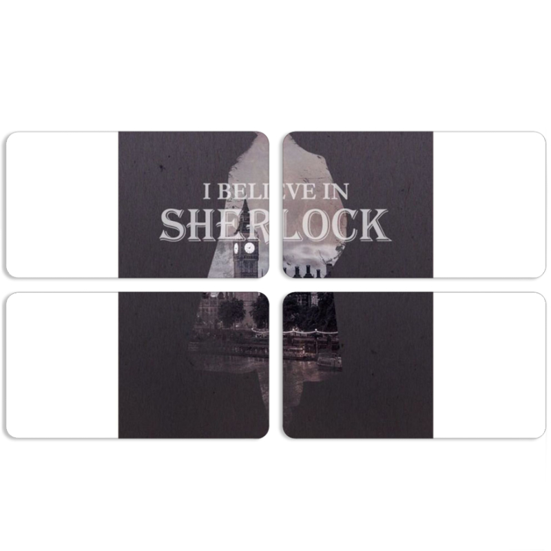 Магнитные фотопазлы 90 на 50 набор 4 штуки Sherlock